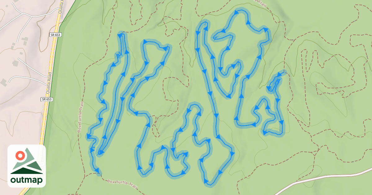 Map of Tall Oaks Trail