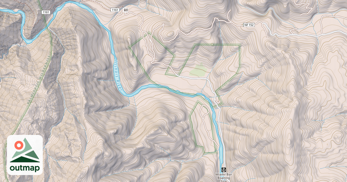 Map of ILLINOIS RIVER