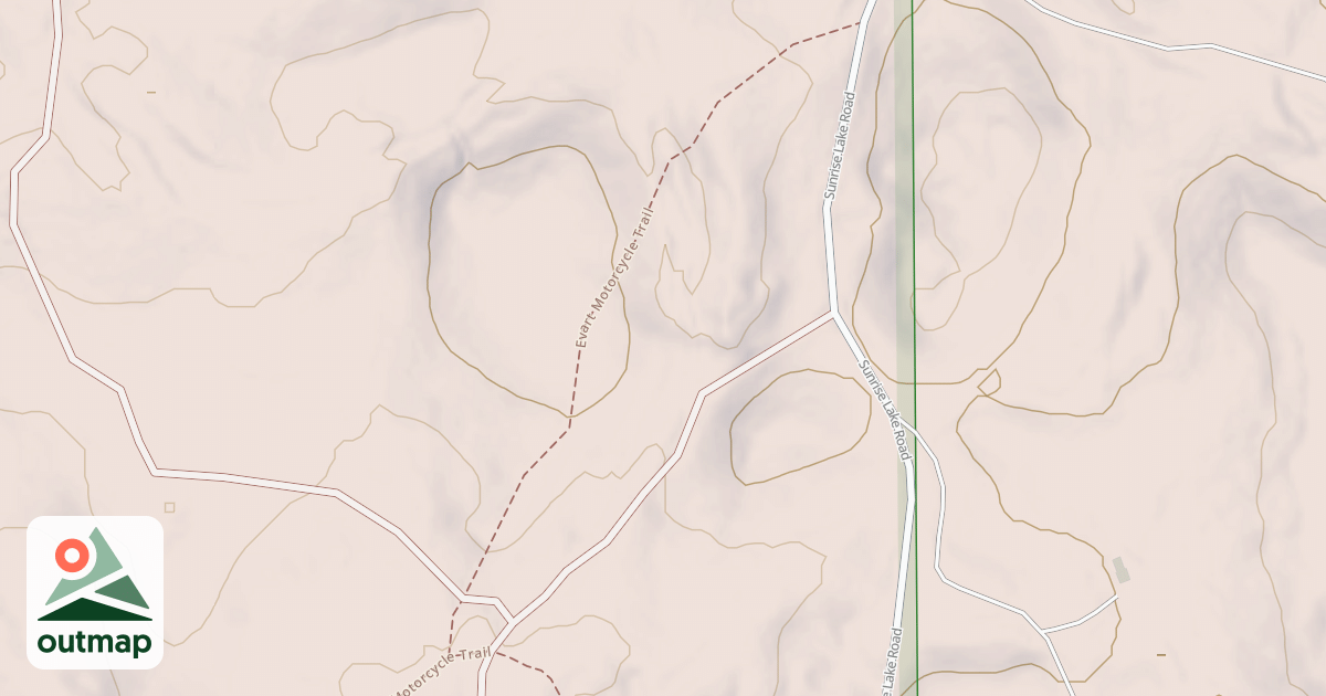 Map of Evart Motorcycle Trail