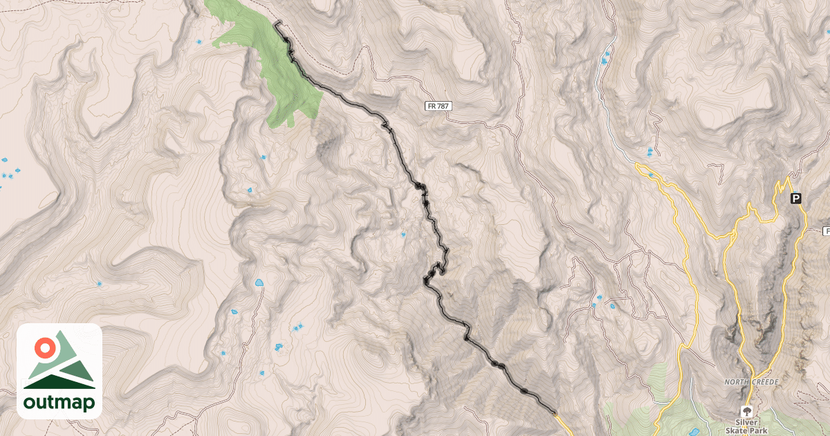 Map of Miner's Creek Trail