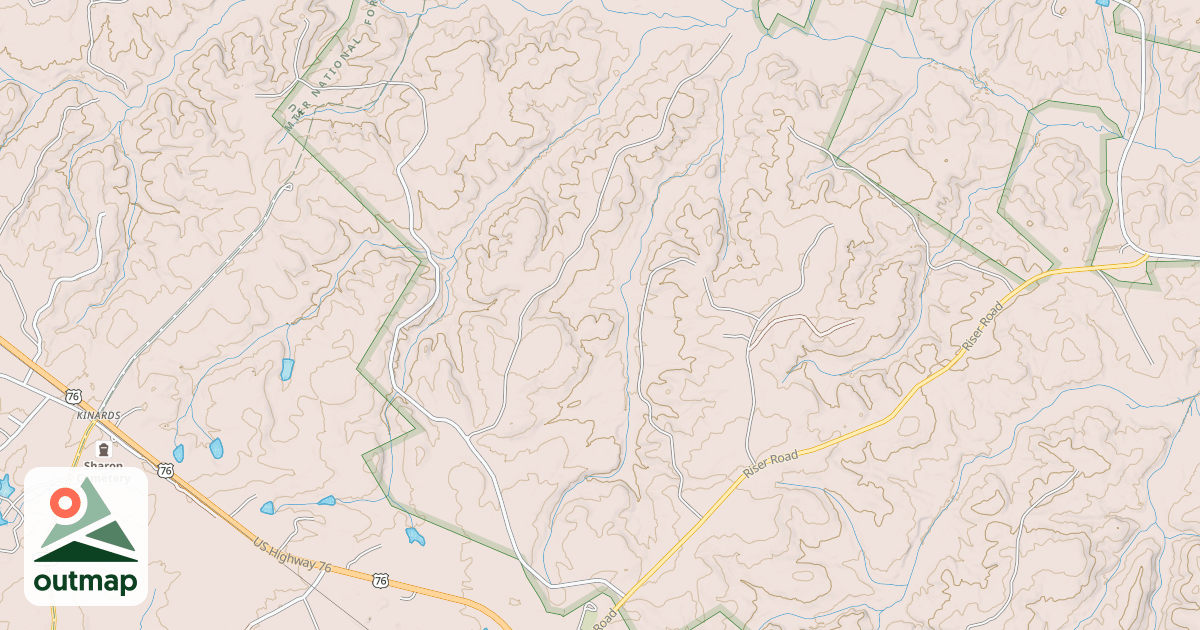 Map of GEORGES BRANCH