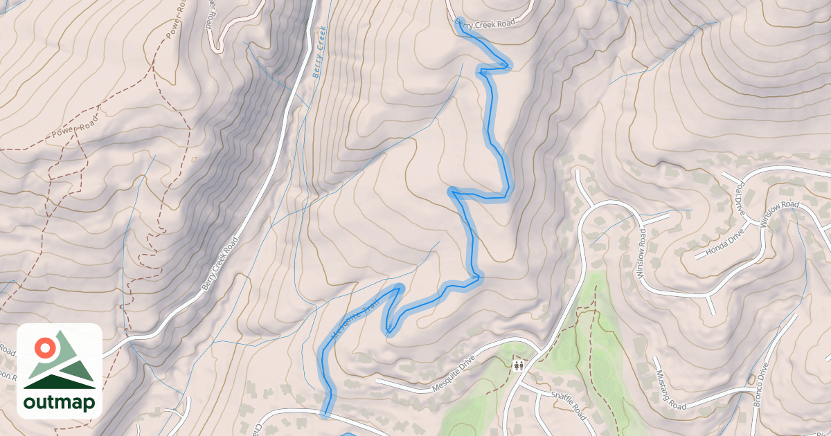 Map of Mesquite Trail