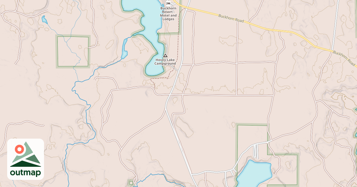 Map of HOVEY LAKE