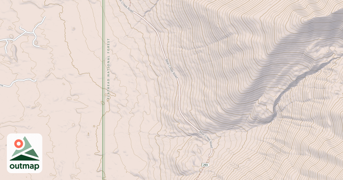 Map of BEAR CREEK ROAD