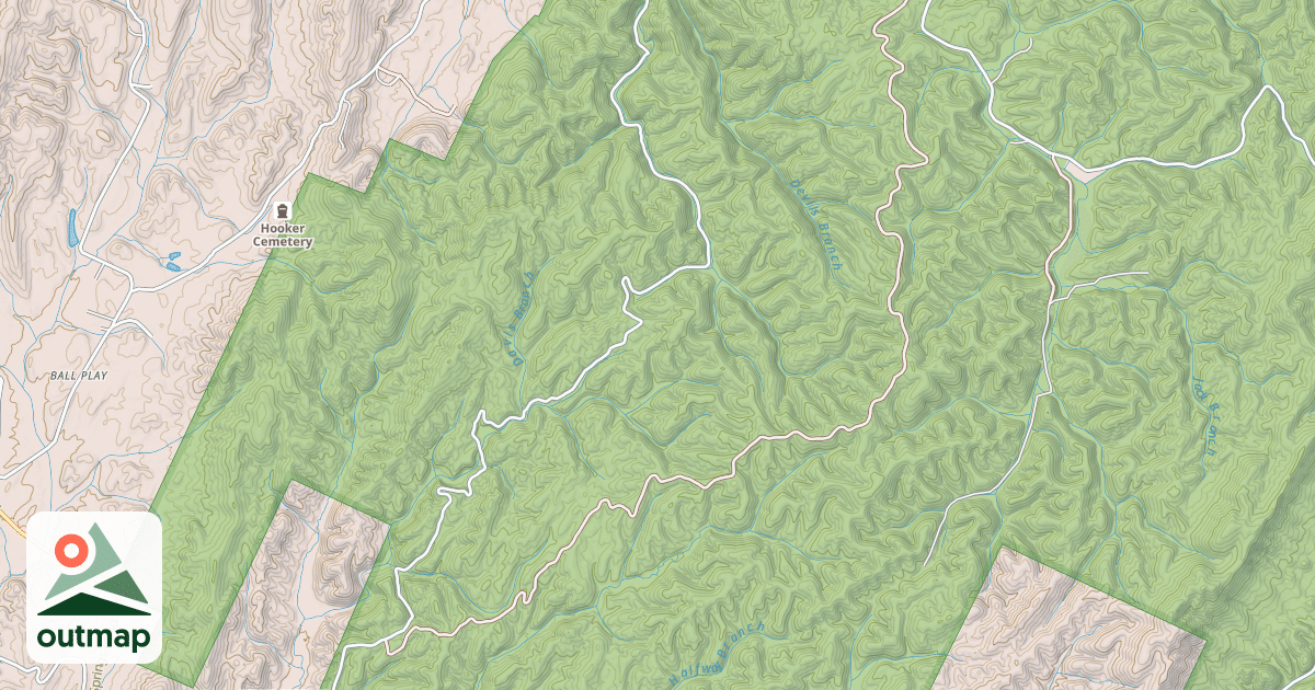Map of BLUE RIDGE