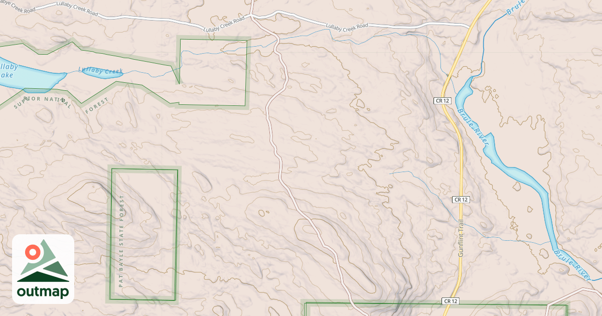Map of Gunflint Trails Snowmobile