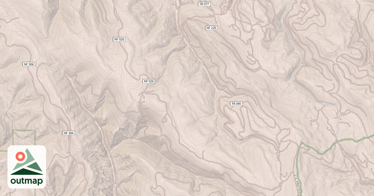Map of N FORK BRIDGE CRK MAJOR L MRS