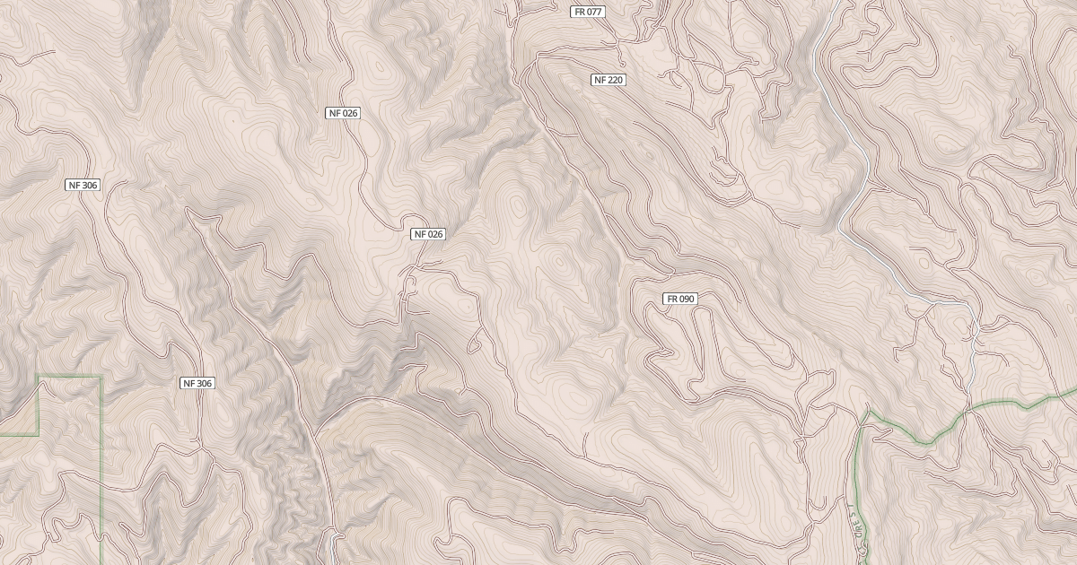 Map preview of N FORK BRIDGE CRK MAJOR L MRS