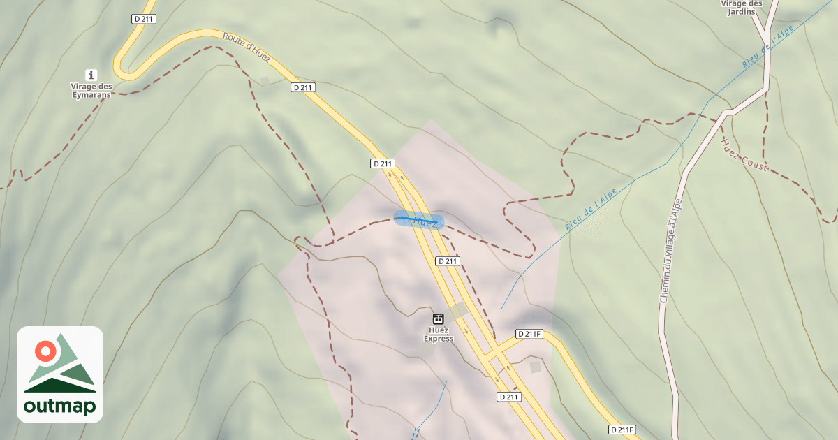 Map of Huez