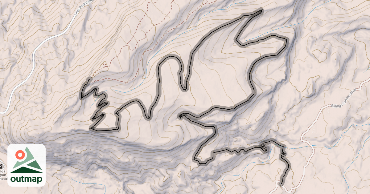 Map of Cedar Point Trail (Rampage)