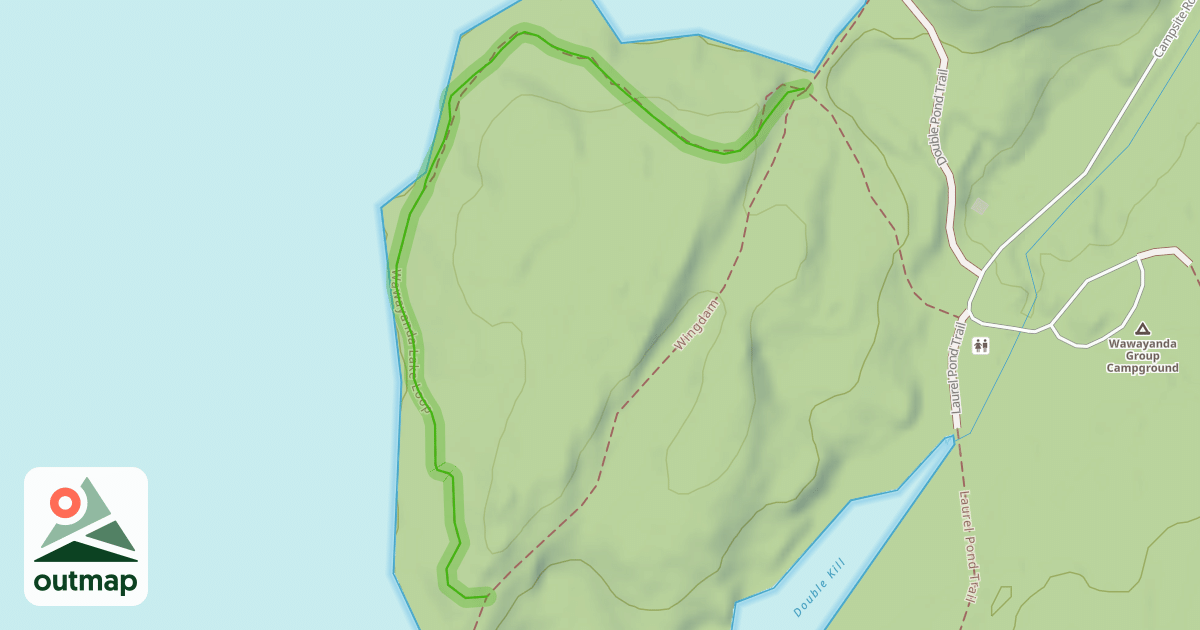Map of Wawayanda Lake Loop