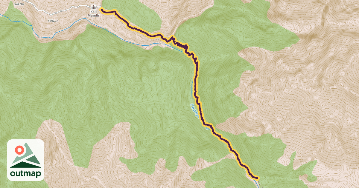 Map of Raili Dhar Datuin Trail