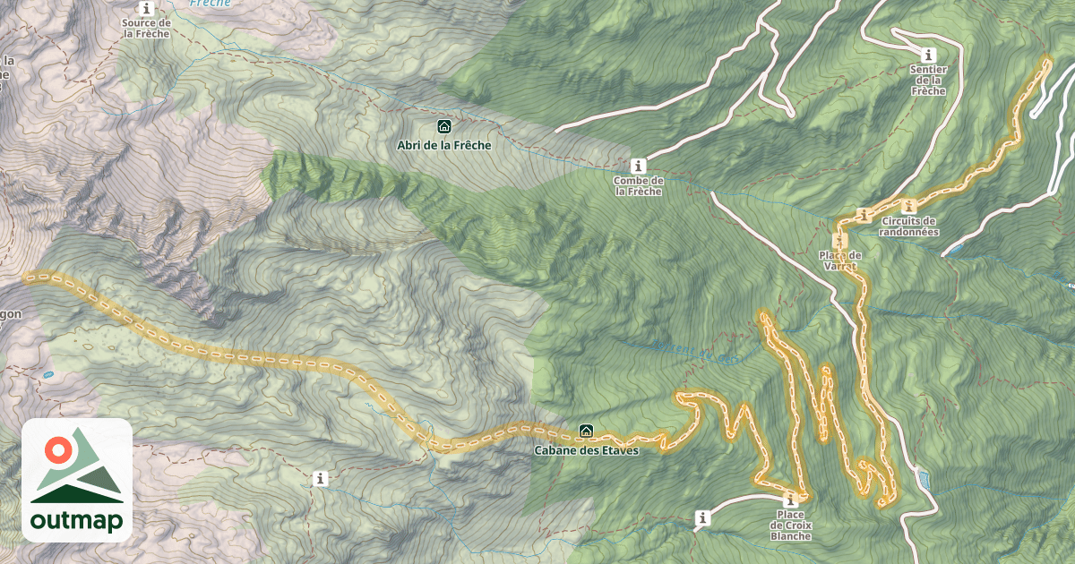 Map of Col d'Arpingon — La Place de Varrat