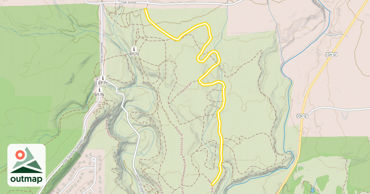 Map of Ski Trail