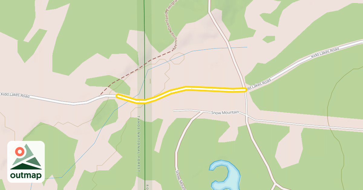 Map of Kidd Lakes Road