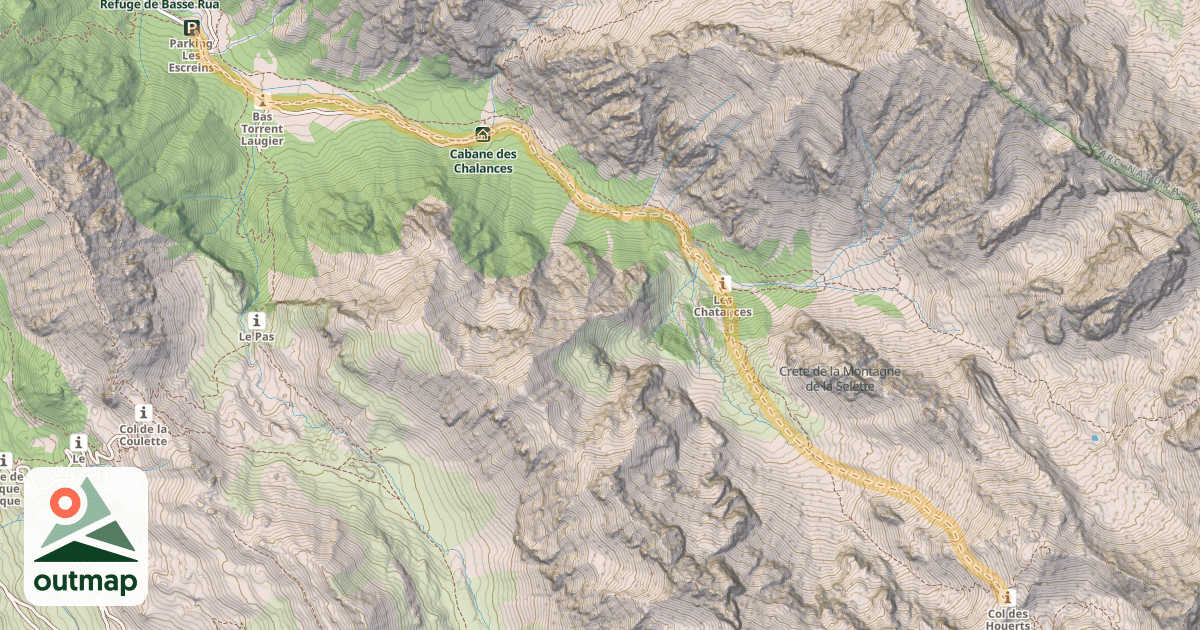 Map of Col des Houerts — Haute Rua