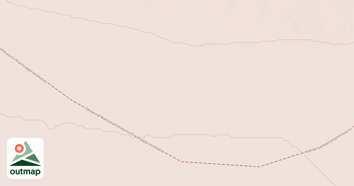 Map of Willow to Nome Winter Trail