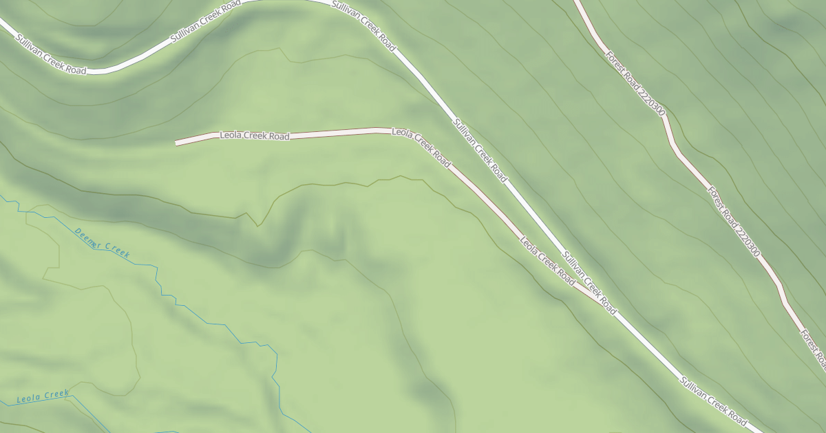 Map preview of LEOLA CREEK ROAD