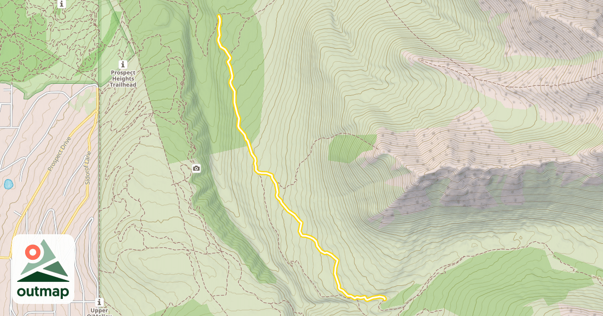 Map of Middle Fork Trail