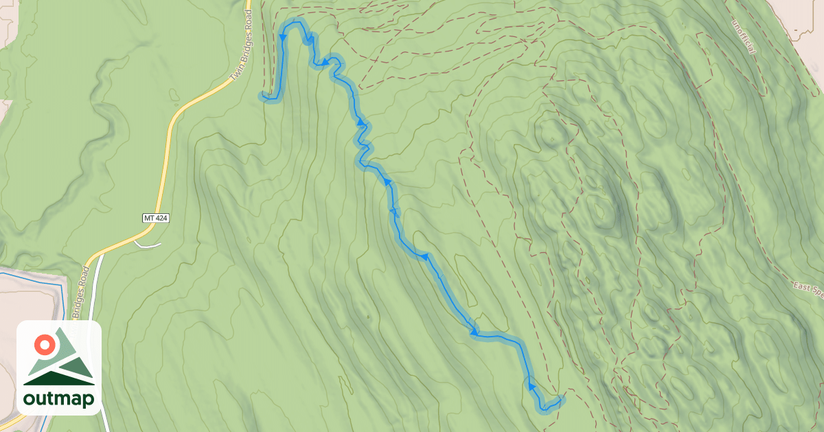 Map of Spencer Trails - Otter Pop