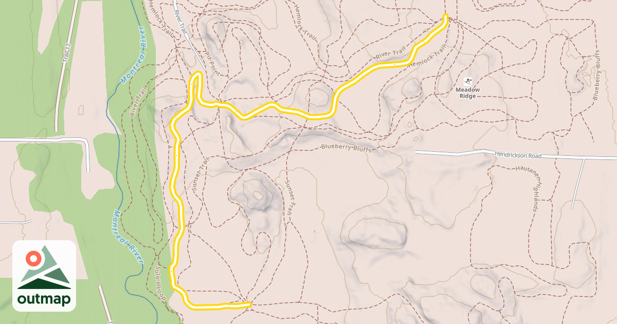 Map of Tamarack Two-Track Loop
