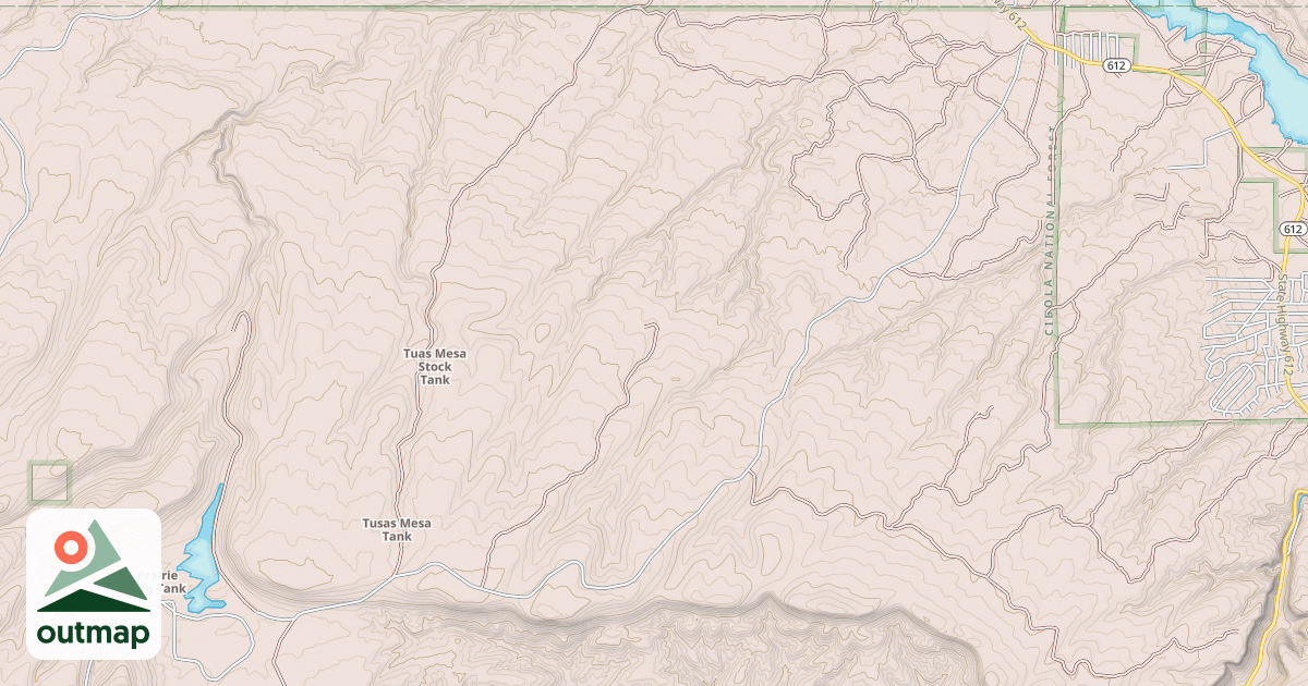 Map of TUSAS MESA