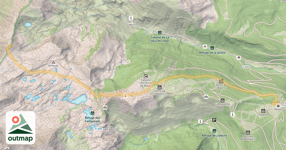 Map of Pic de Mortiers — Station de Formiguères