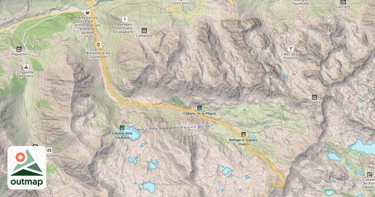 Map of Pic du Gourguet — Tournaboup