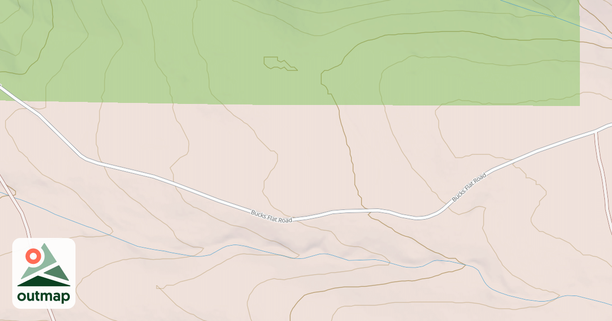 Map of BUCKS FLAT