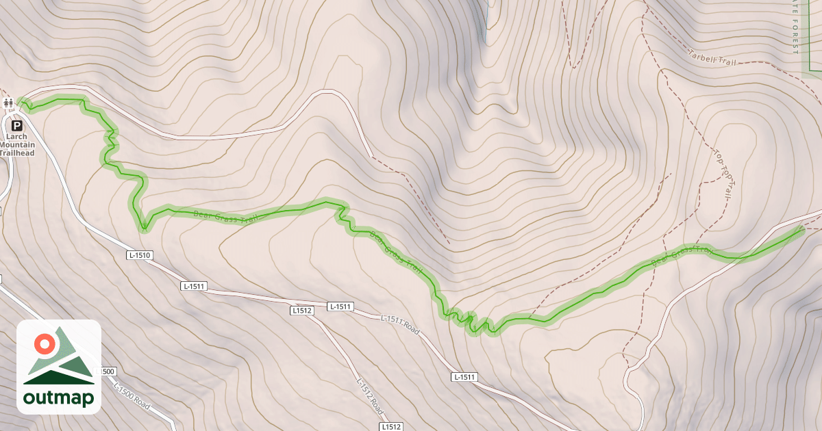 Map of Bear Grass Trail