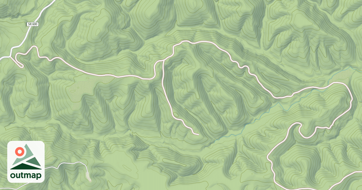 Map of LAUREL BRANCH (POND FLAT)