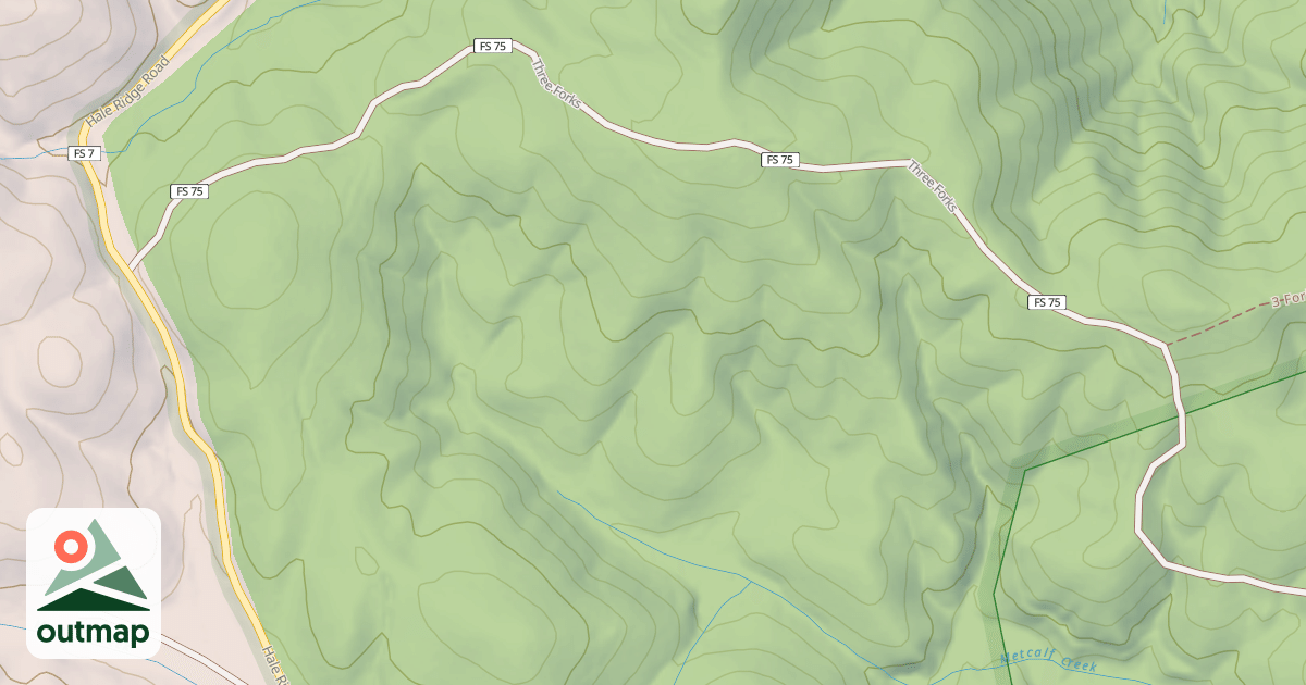 Map of THREE FORKS