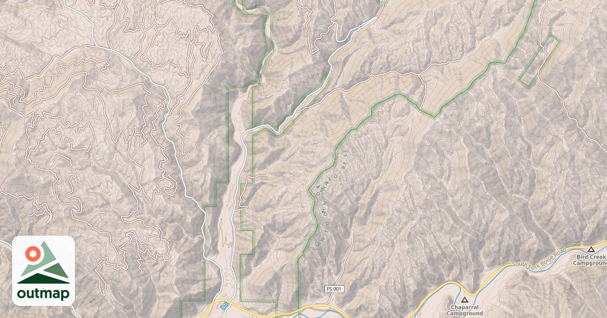 Map of CAYUSE CREEK