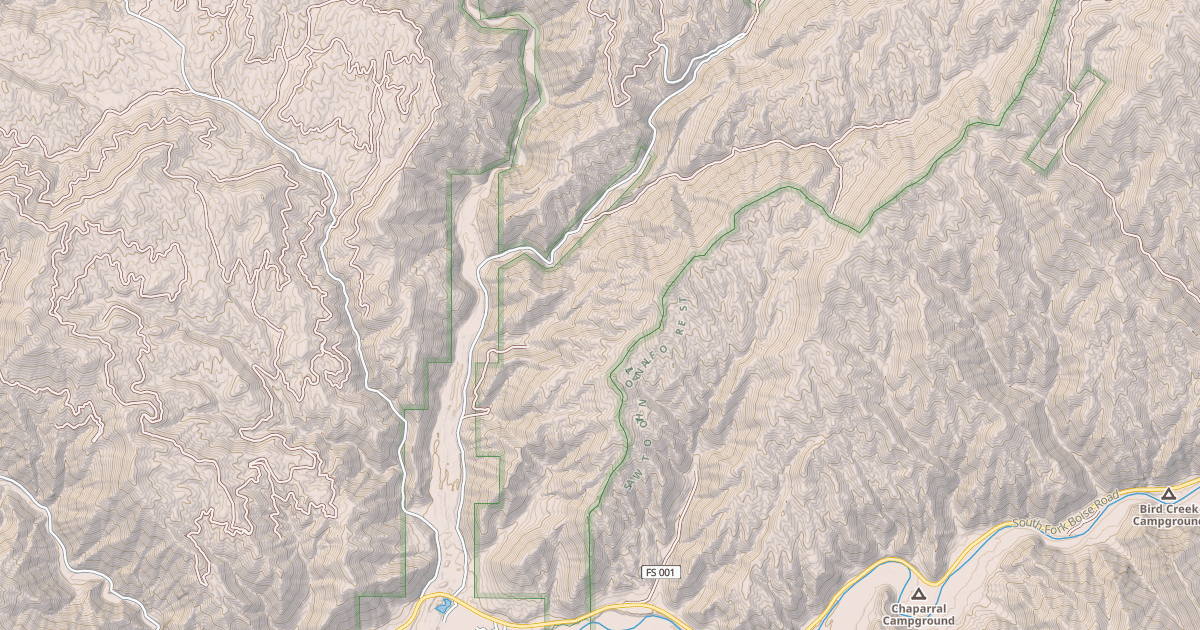 Map preview of CAYUSE CREEK