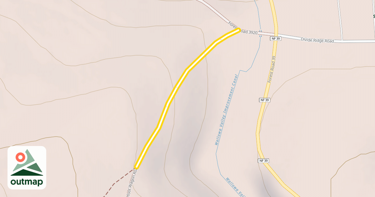 Map of Tenderfoot Wagon Road