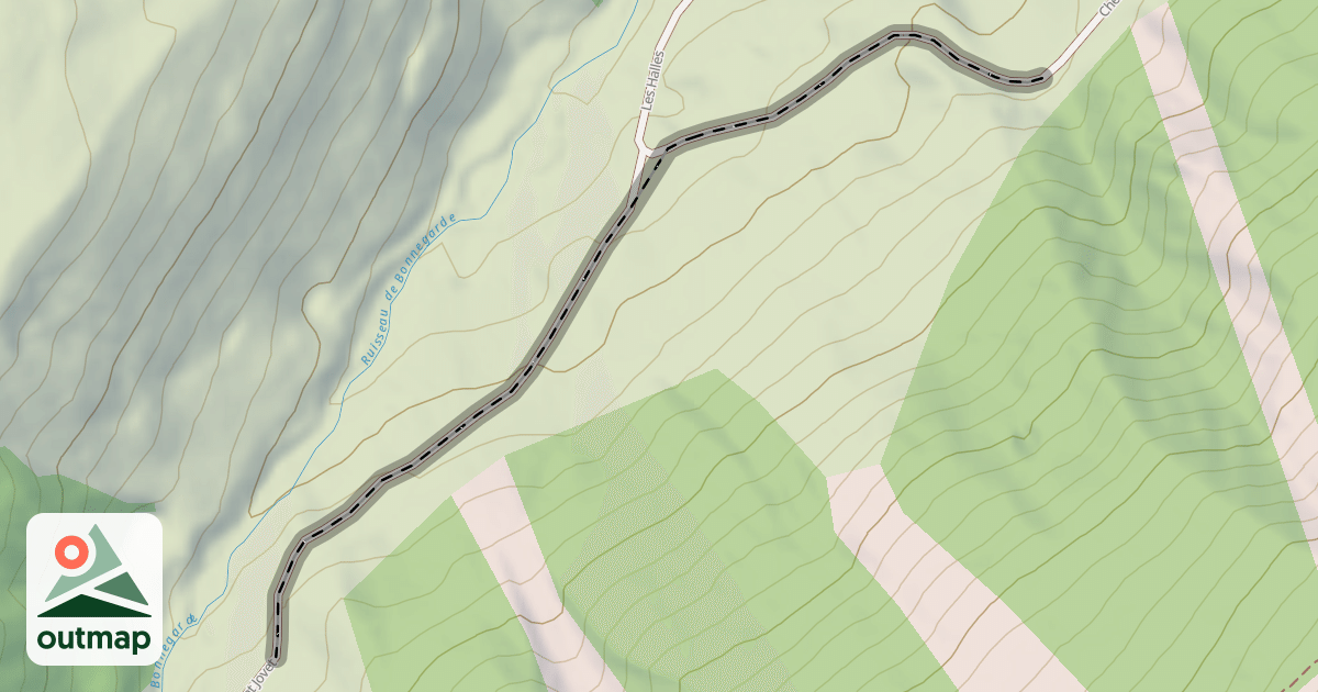 Map of Chemin du Mont Jovet