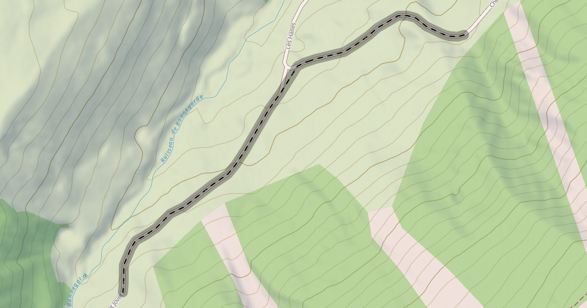 Map preview of Chemin du Mont Jovet