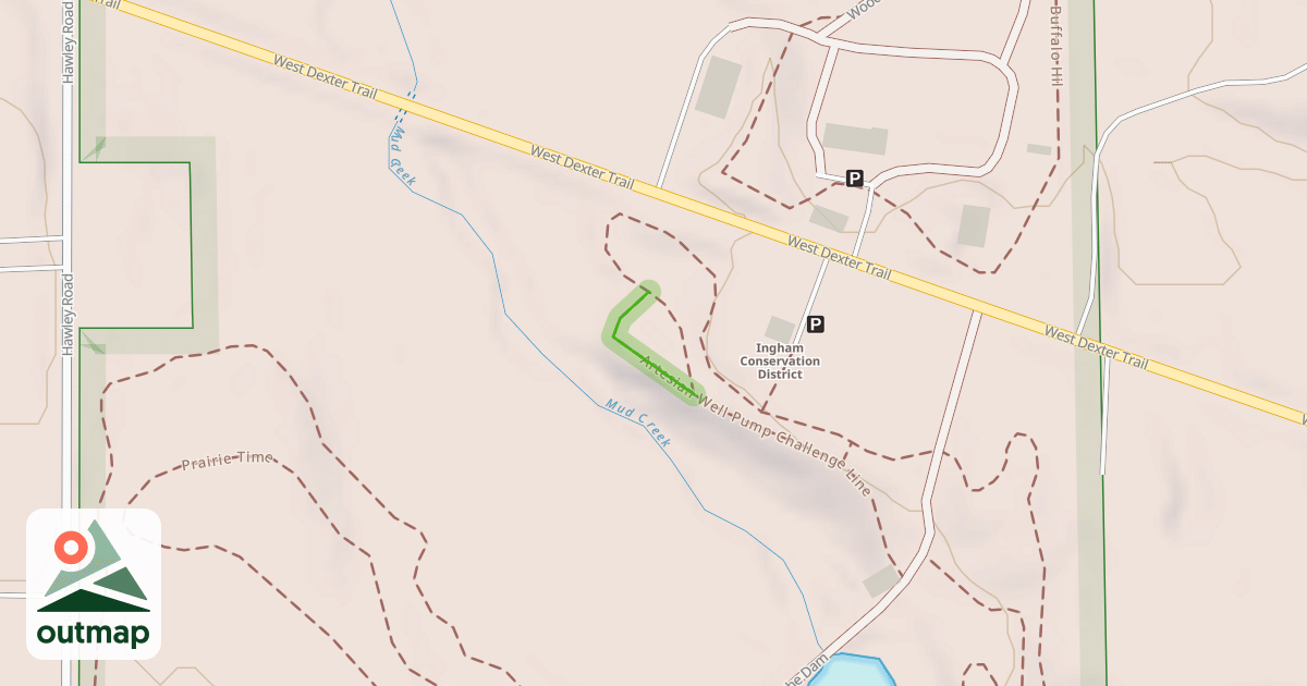 Map of Artesian Well Pump Challenge Line in Ingham