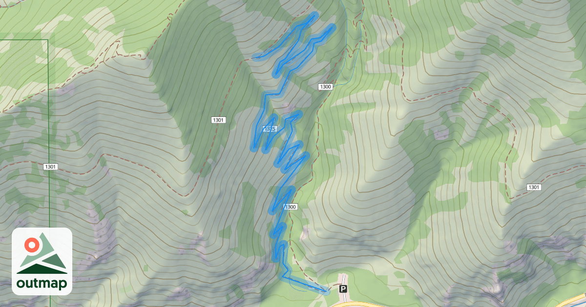 Map of Bonneville Shoreline Trail - Rattlesnake Trail Section