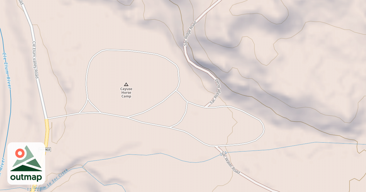 Map of CAYUSE HORSE CAMP