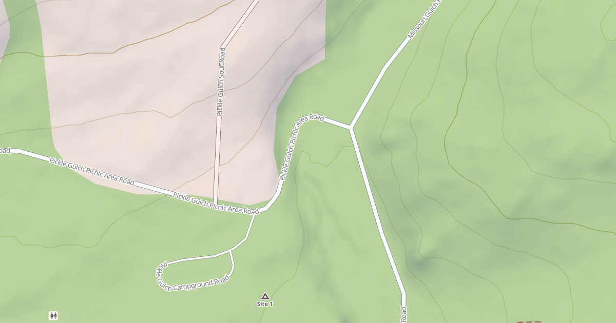 Map preview of PICKLE GULCH CAMPGROUND