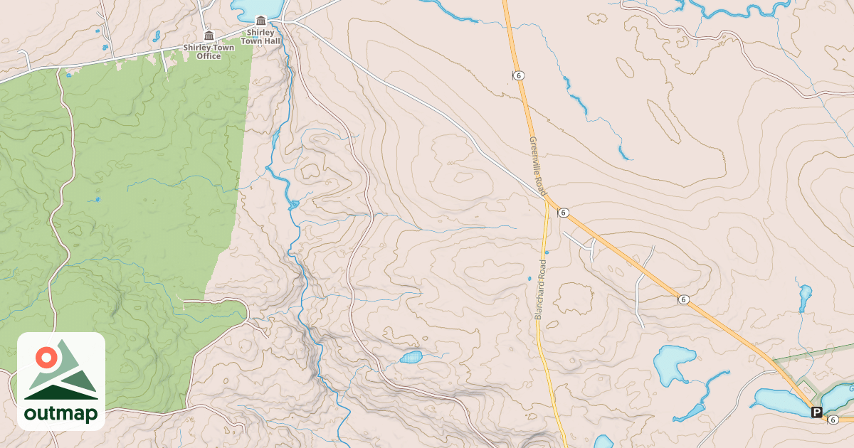 Map of Lower Shirley Corner Rd