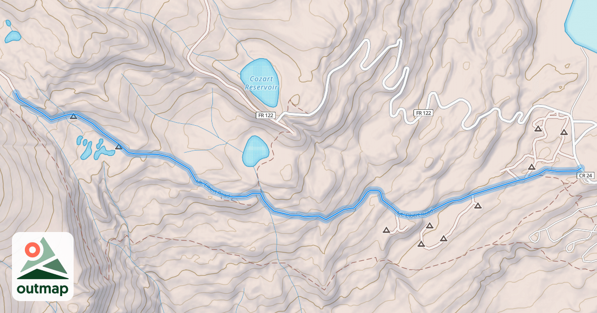 Map of Mt. Elbert Road