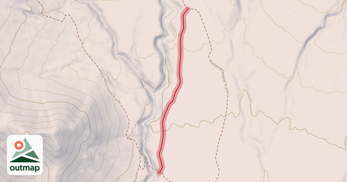 Map of Bulldog Saddle