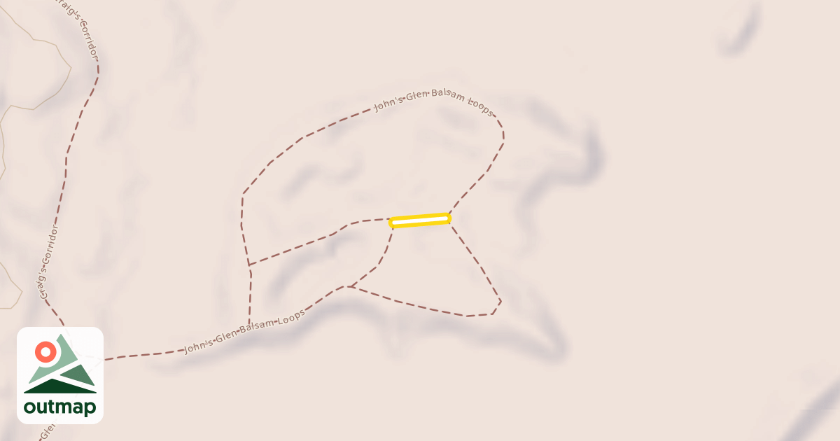 Map of John's Glen Balsam Loops