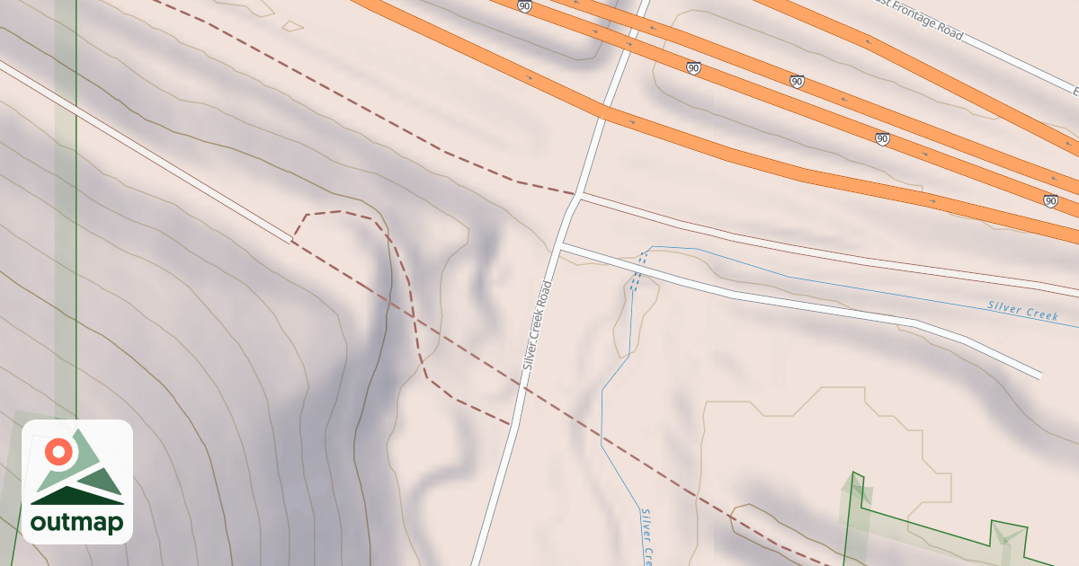 Map of Silver/dominion Creek