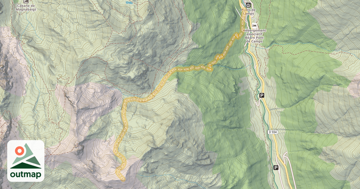 Map of Pic de Pombie — Pont de Camps