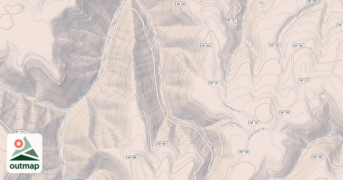 Map of CHARLEY CREEK ROAD