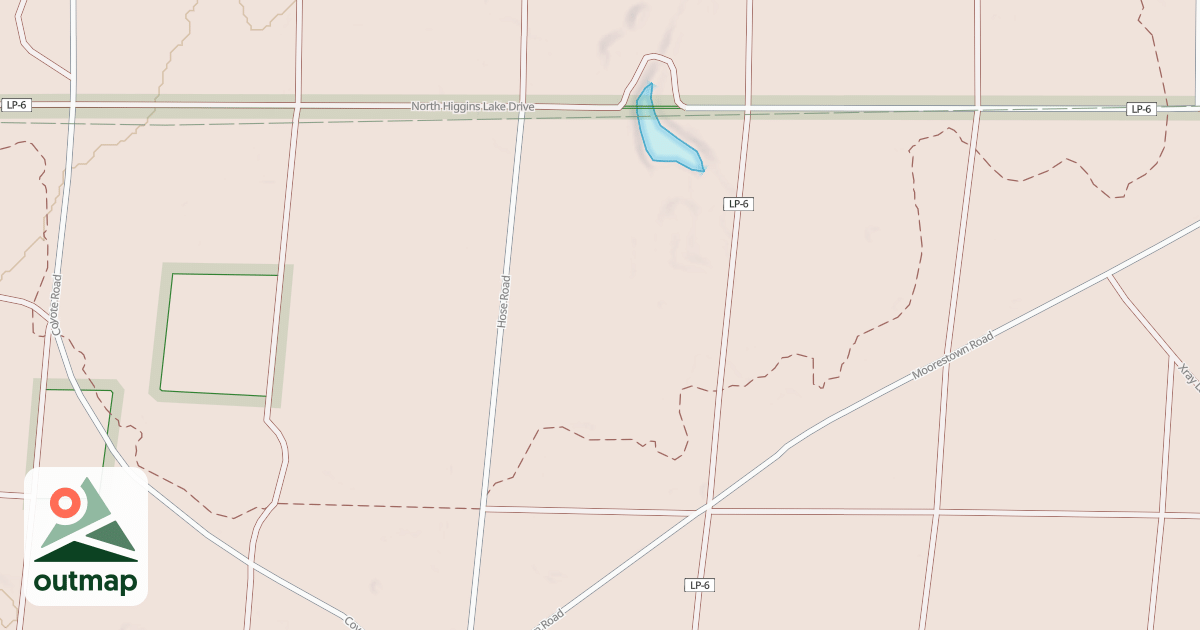 Map of West Higgins Trail