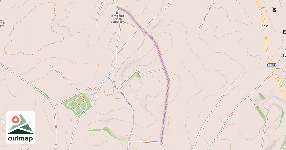 Map of Chemin de Ramicourt à Fontaine
